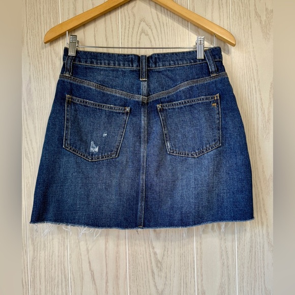 MADEWELL Stretch Denim High-Waist Straight Mini Skirt, Hayson Wash 27"W - Picture 4 of 4